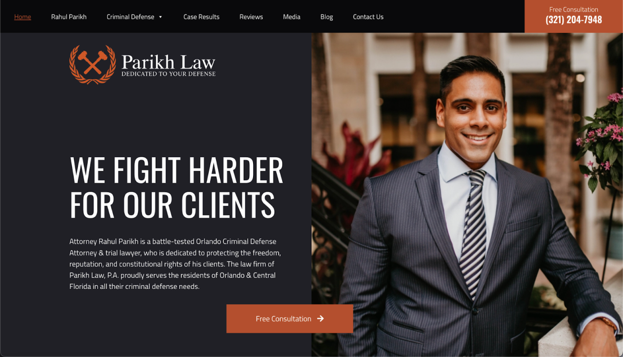 Law Firm Landing Page - Wright Law Firm Web Design | Figma